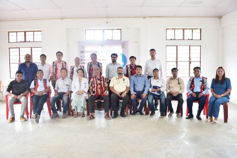Doctors from Apollo Hospitals Guwahati, IMDH, organising partners and Ao Senden officials during the Apollo Day celebration held at IMDH on May 20. (Morung Photo)